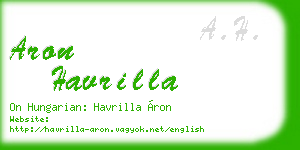 aron havrilla business card